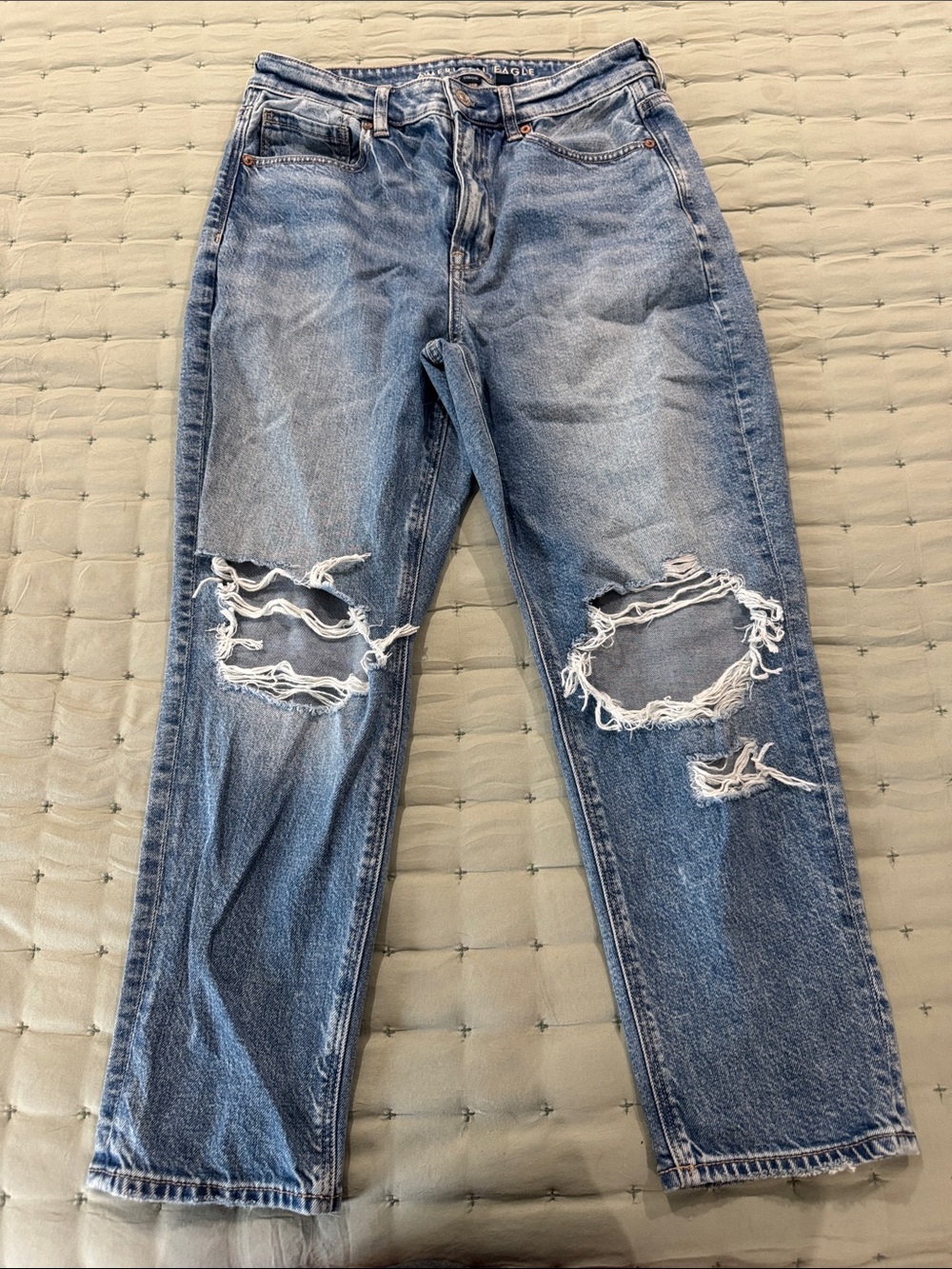 American Eagle Outfitters Light Blue Relaxed Mom Jeans